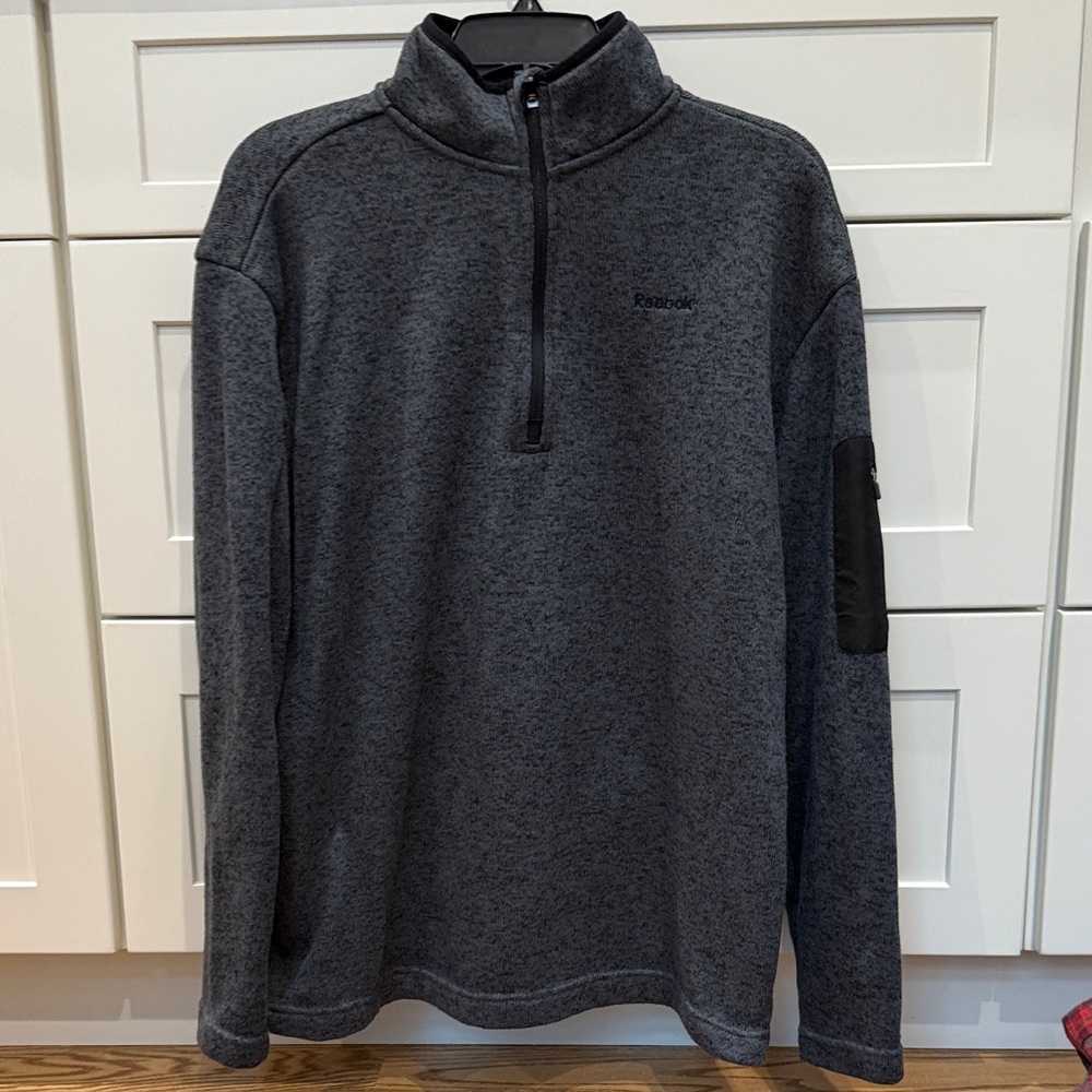 Reebok Men's Charcoal Zip-Up Sweater